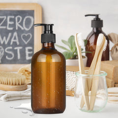 DNSEN amber dispenser bottle with waterproof label for liquid hand soap.