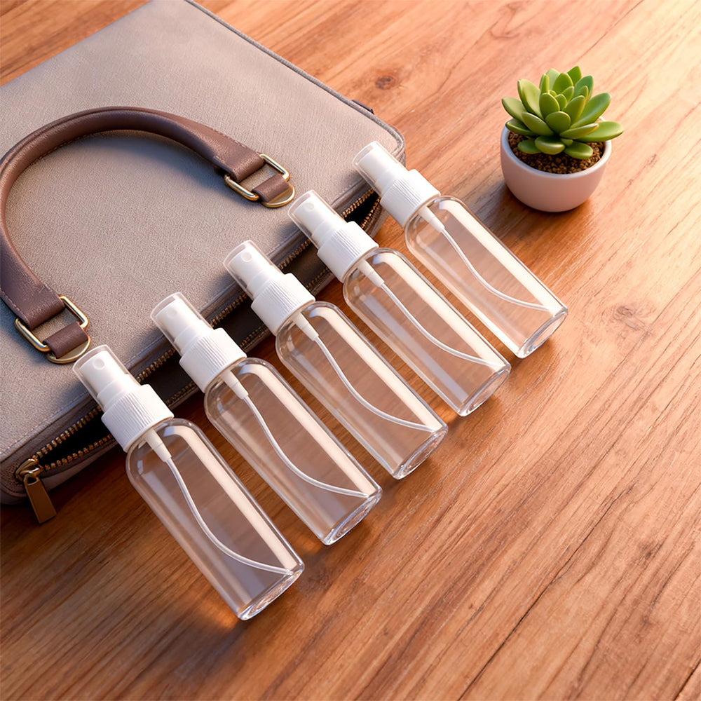 DNSEN travel-friendly spray bottle set ready for packing and use