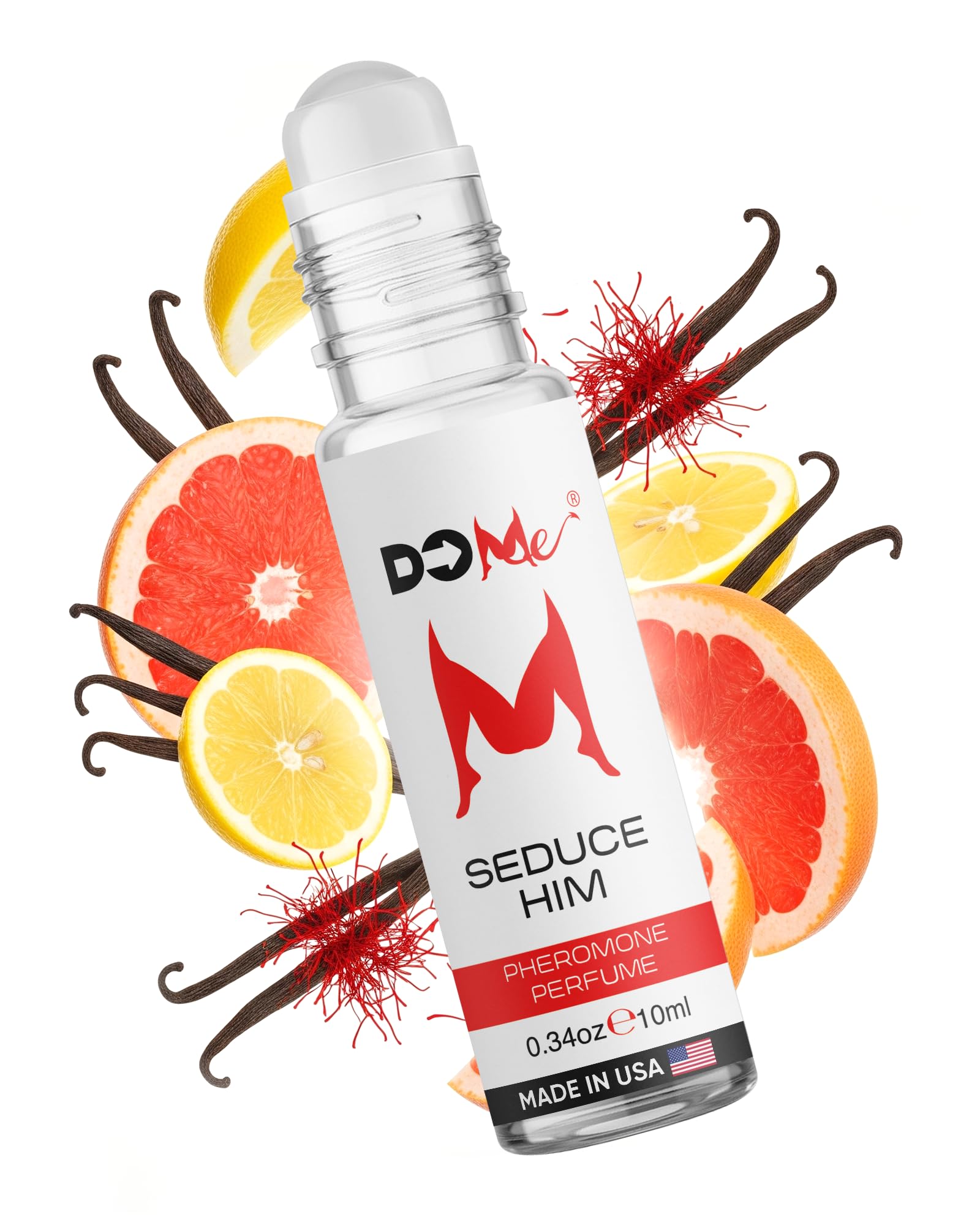 Do Me Pheromones perfume roll-on glides on wrists and neck.