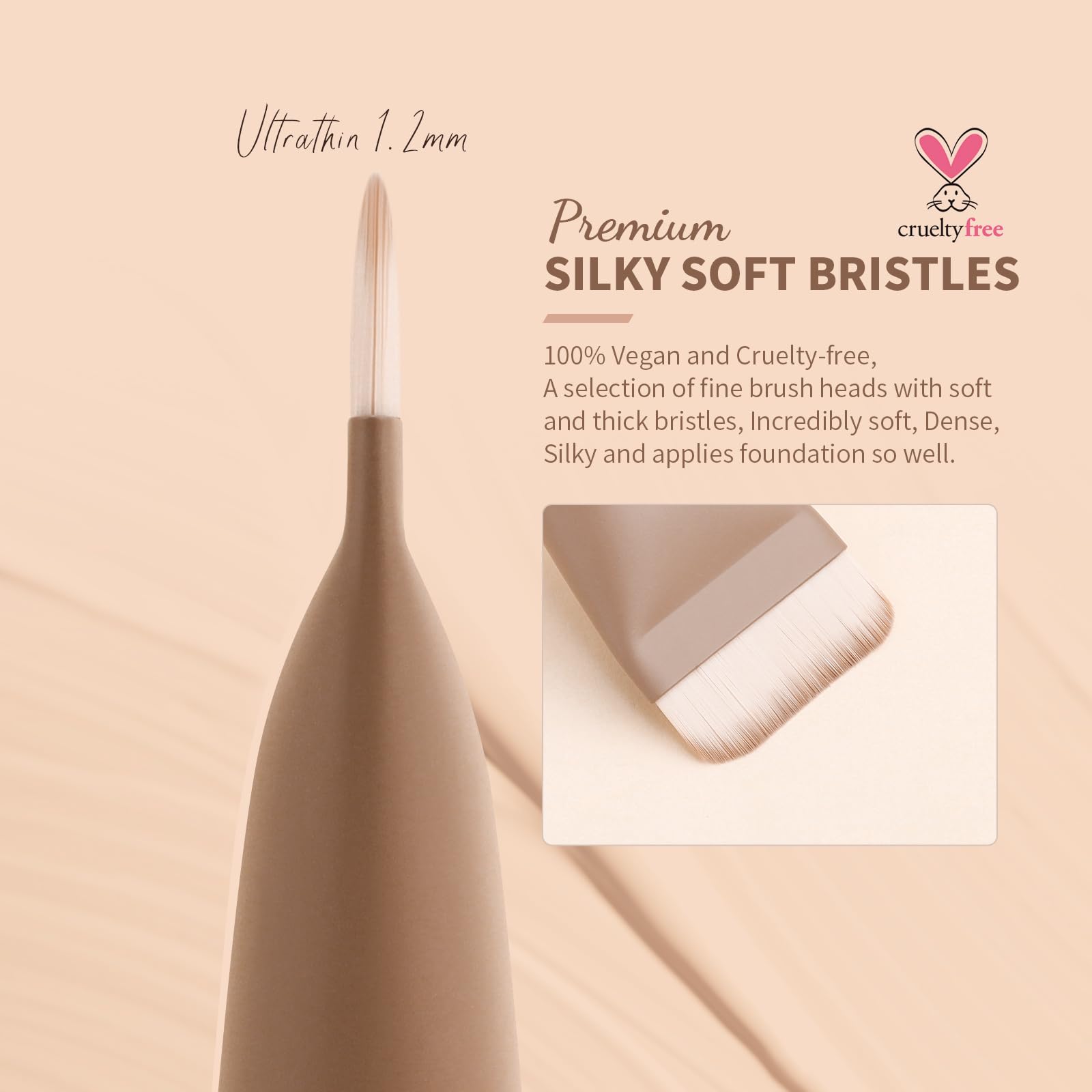 Docolor aluminum ferrule foundation brush for durable edge control.
