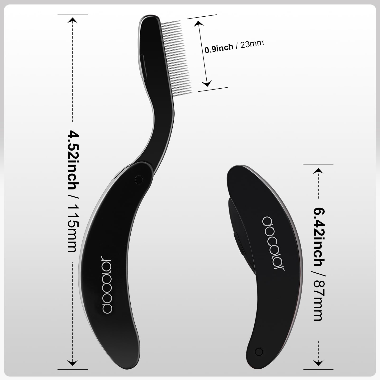 docolor compact beauty tool ideal for quick lash grooming.