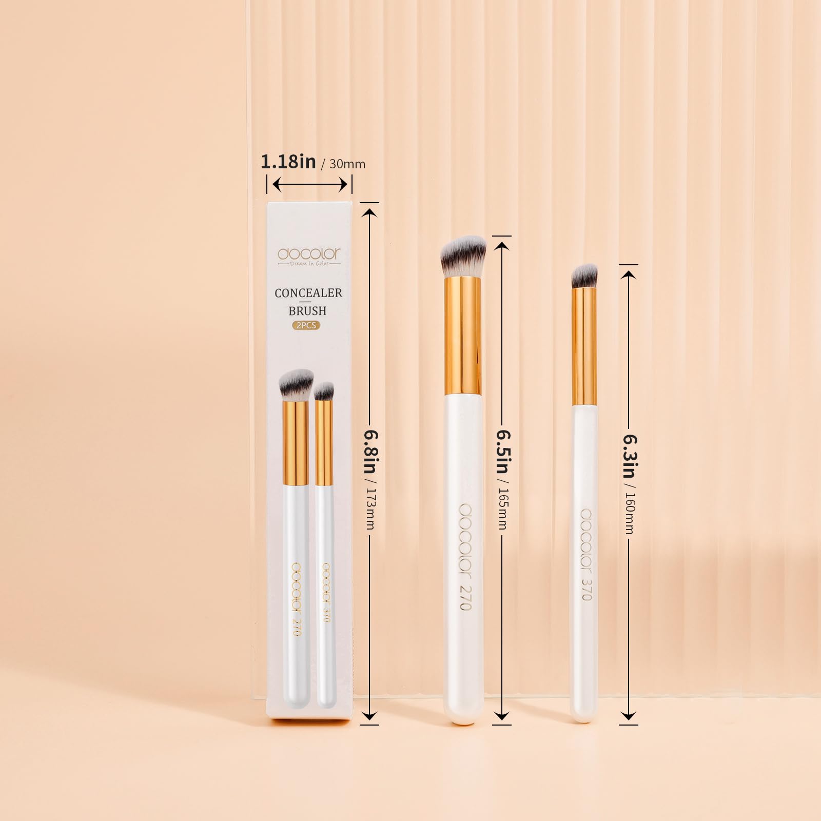 docolor easy-clean concealer brush design for quick maintenance