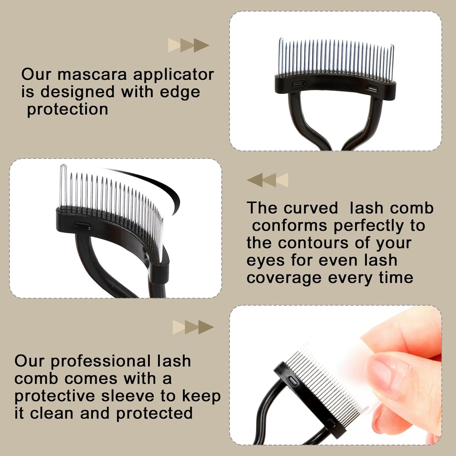 Docolor ergonomic handle design fits comfortably for precise eyelash grooming.