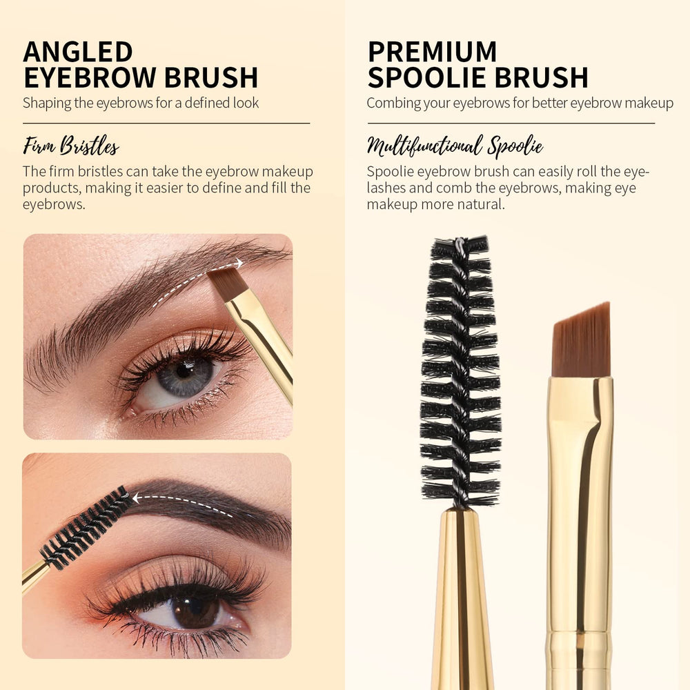 Docolor eyebrow brush duo angled brush tip delivers clean lines for defined brows.