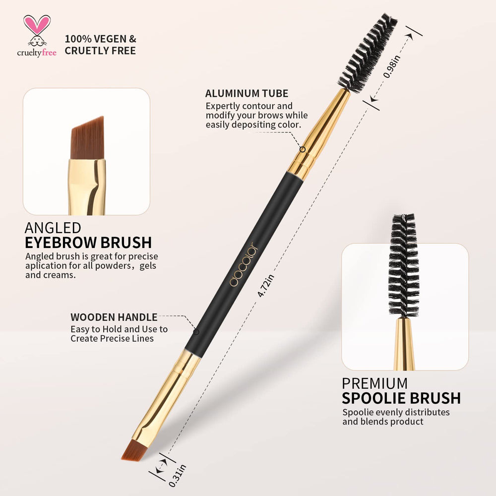 Docolor Eyebrow Brush Duo black protective case maintains hygiene.