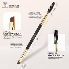 Docolor Eyebrow Brush Duo black protective case maintains hygiene.