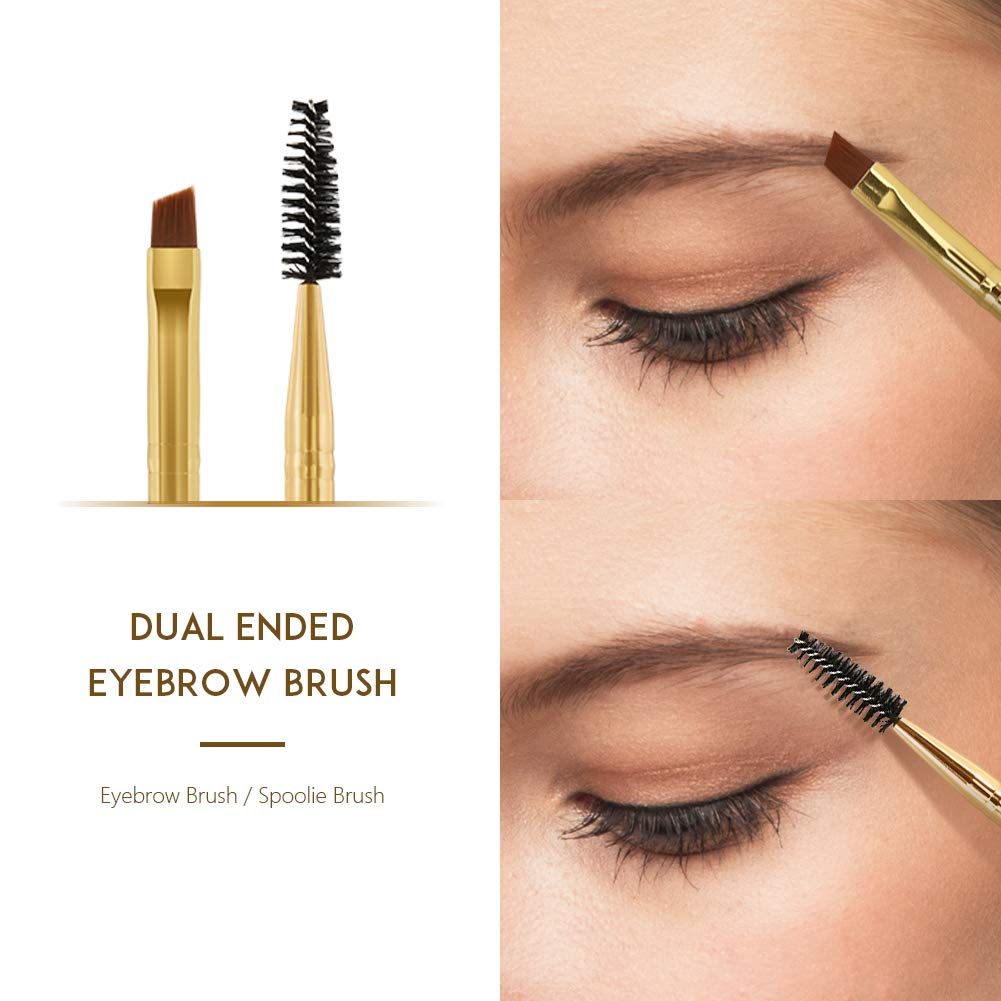 Docolor Eyebrow Brush Duo close-up angled brush detail for controlled makeup.