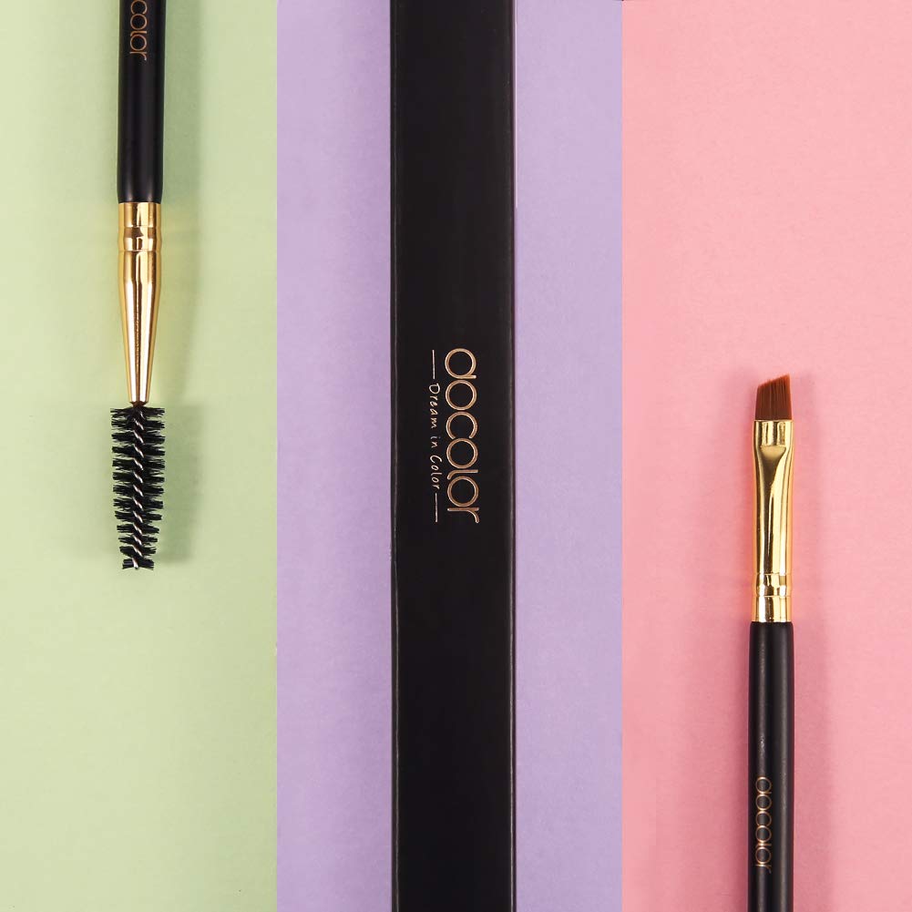 Docolor Eyebrow Brush Duo portable design ideal for on-the-go touch ups.