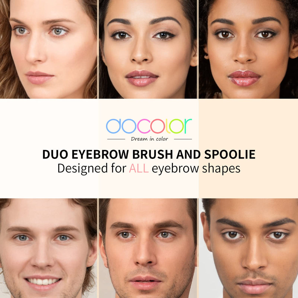 Docolor eyebrow brush duo protective cover keeps brushes hygienic and ready.