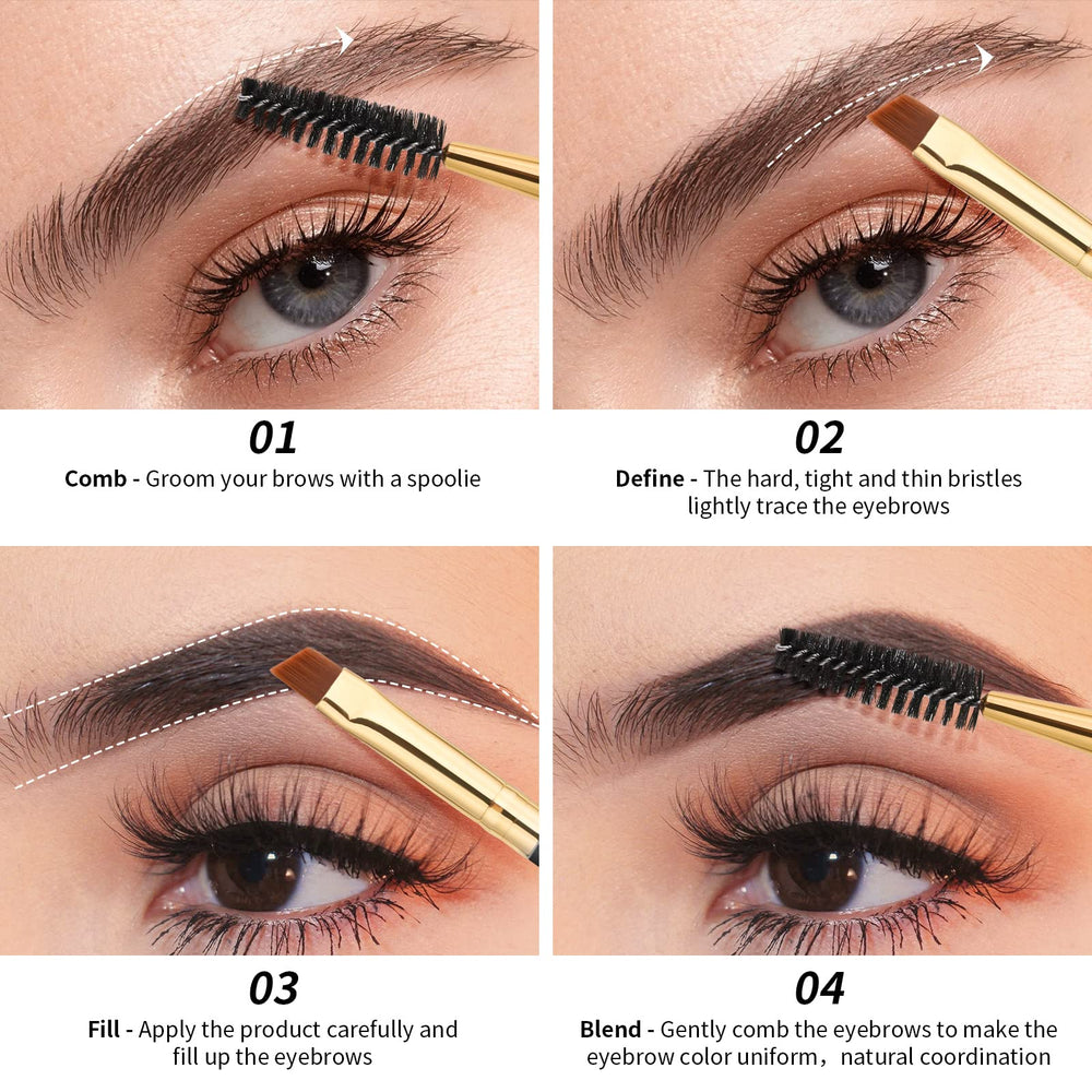 Docolor Eyebrow Brush Duo soft synthetic hair for natural eye makeup finish.