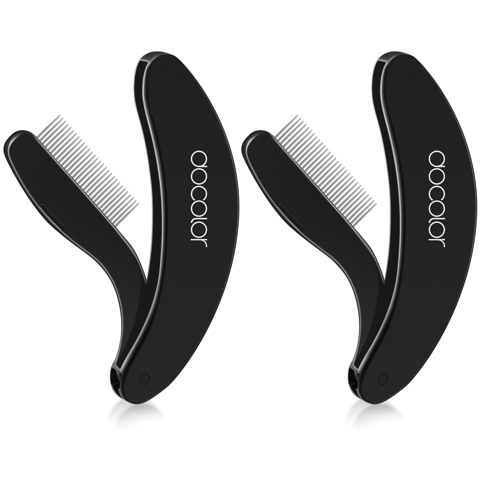docolor foldable eyelash comb arc design for precise lash separation.