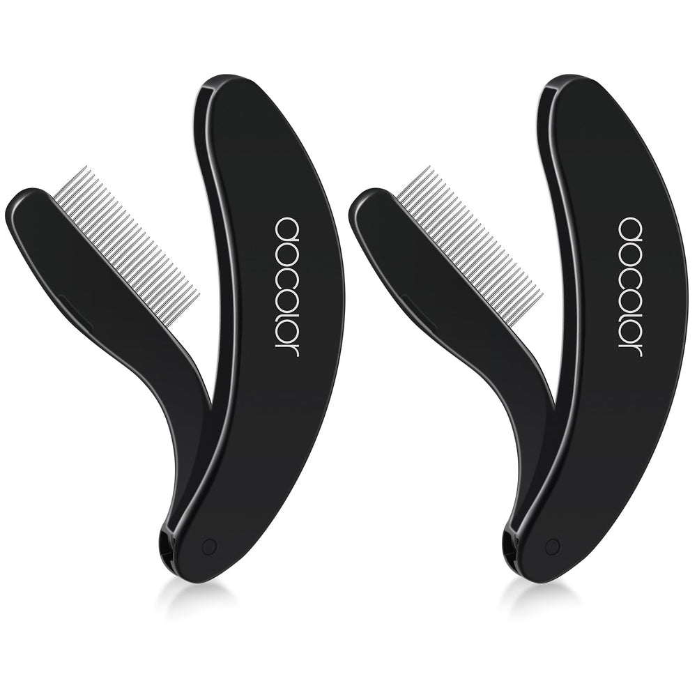 docolor foldable eyelash comb arc design for precise lash separation.