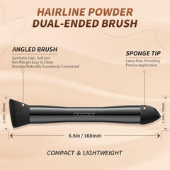 docolor hairline brush with sponge tip enables accurate coverage on thinning areas