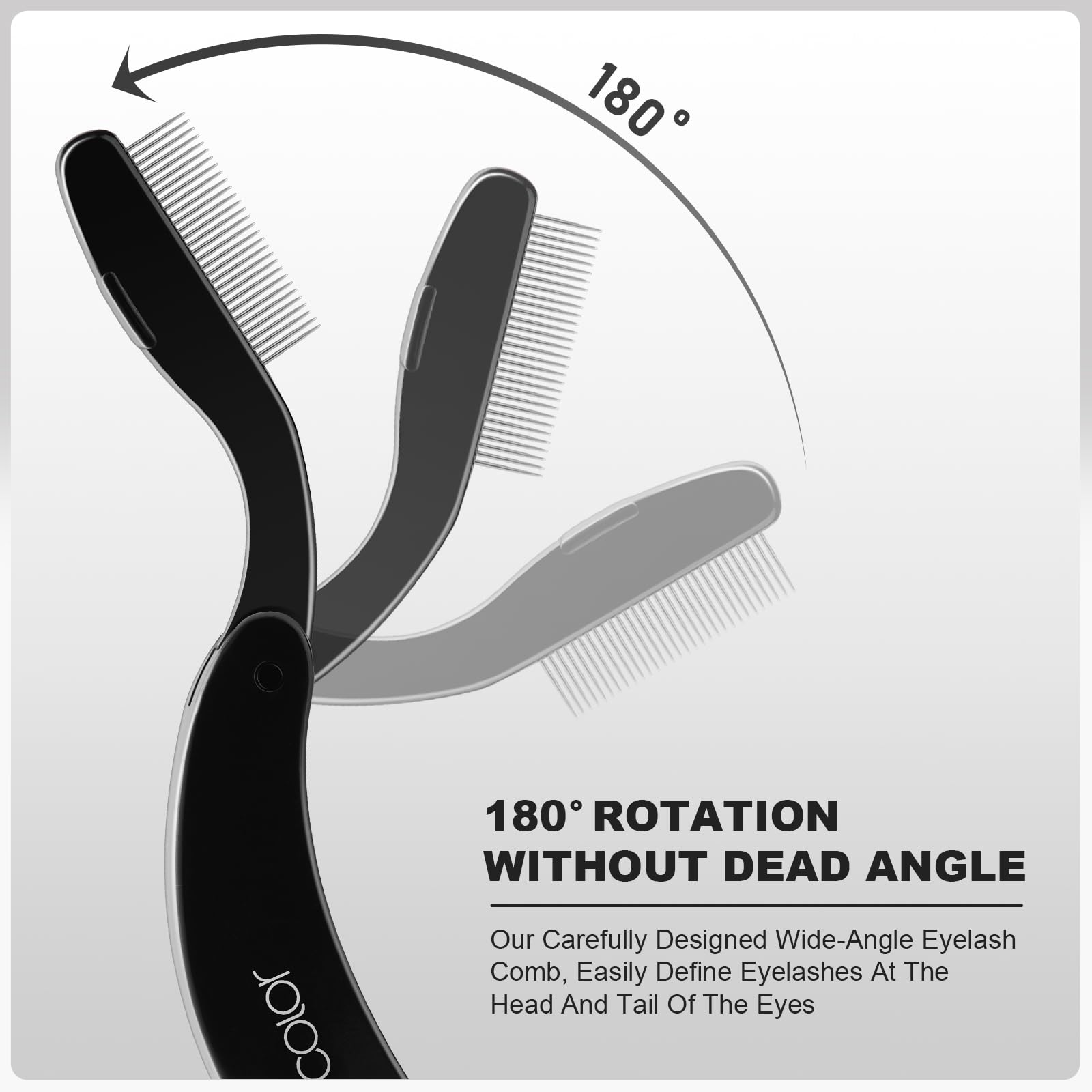 docolor metal teeth lash separator provides smooth glide along lashes.