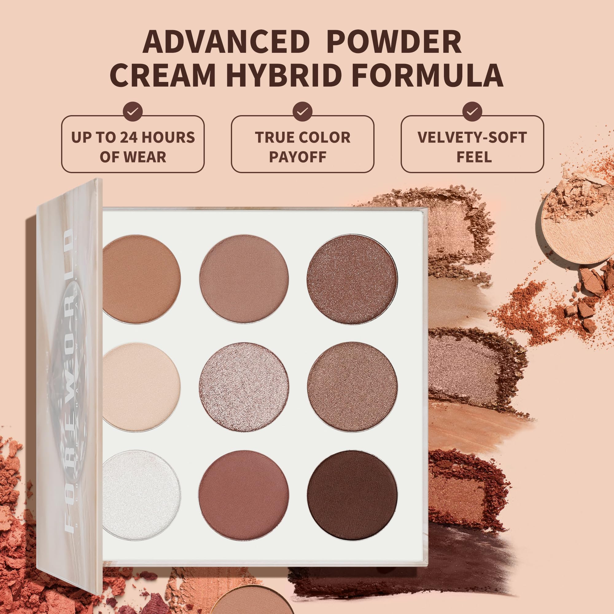 docolor Neutral Eyeshadow Palette matte shades for smooth, precise definition.