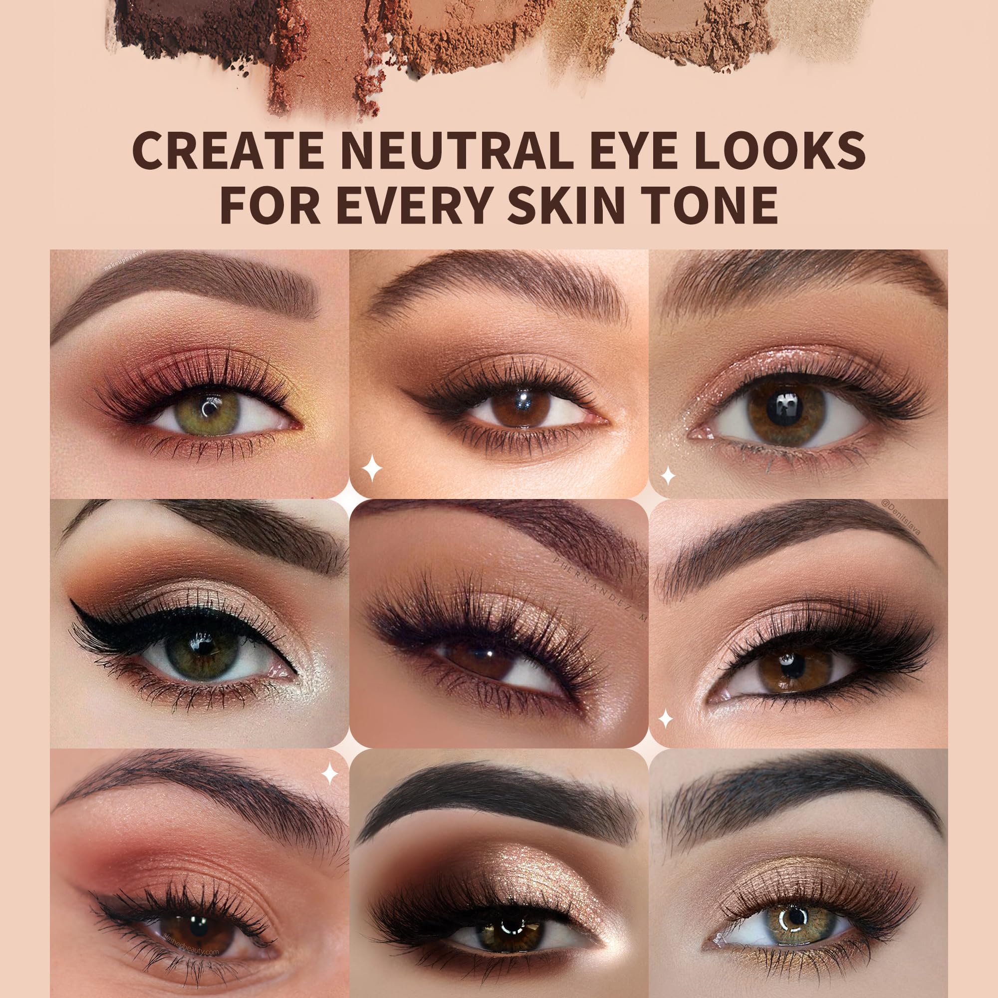 docolor Neutral Eyeshadow Palette velvety mattes deliver soft, blendable definition.
