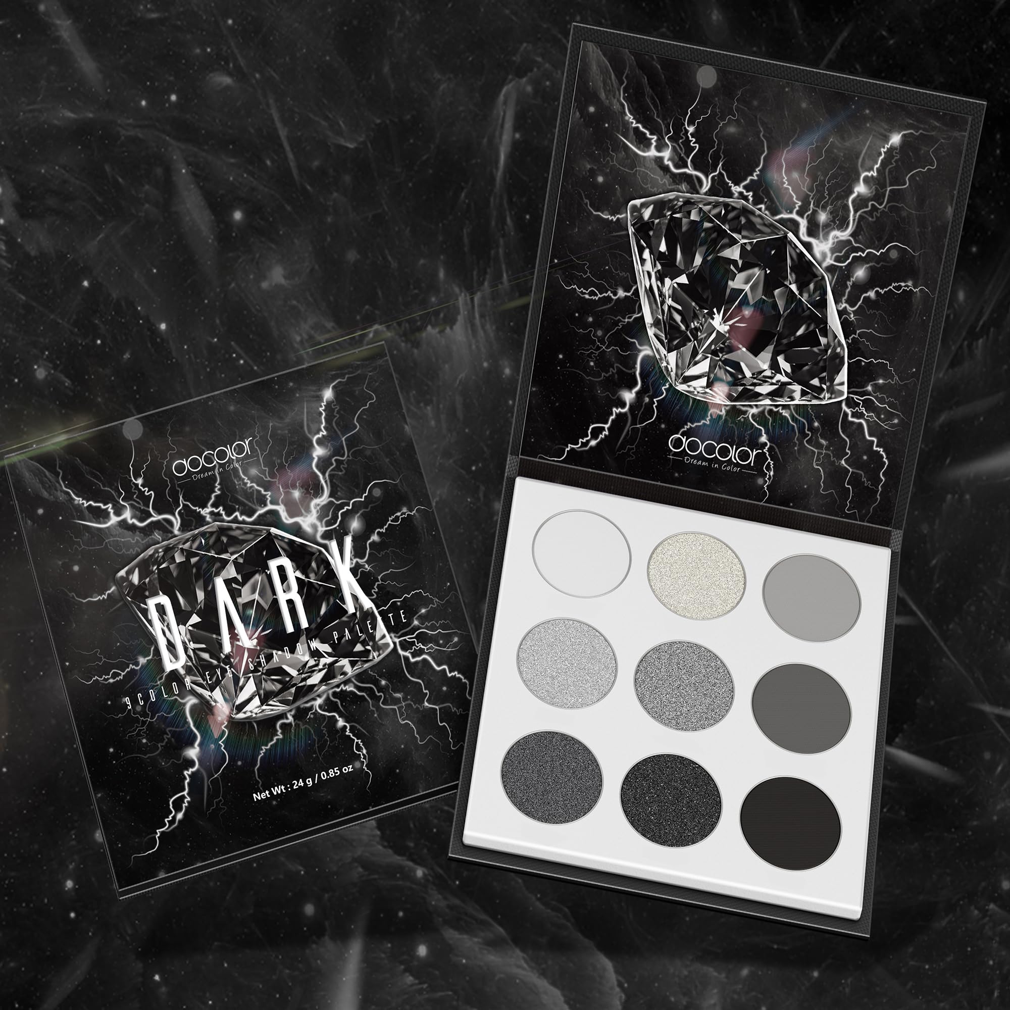 Docolor Sombras gris ceniza mate: base neutra para look fumado elegante.