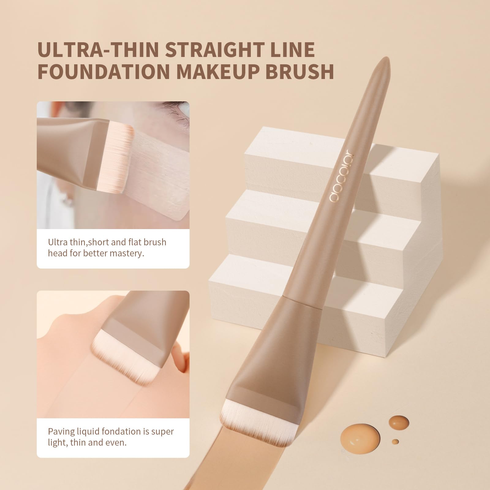 Docolor streak-free foundation application with a smooth finish.