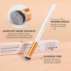 docolor synthetic fibers concealer brush feels soft and easy to clean