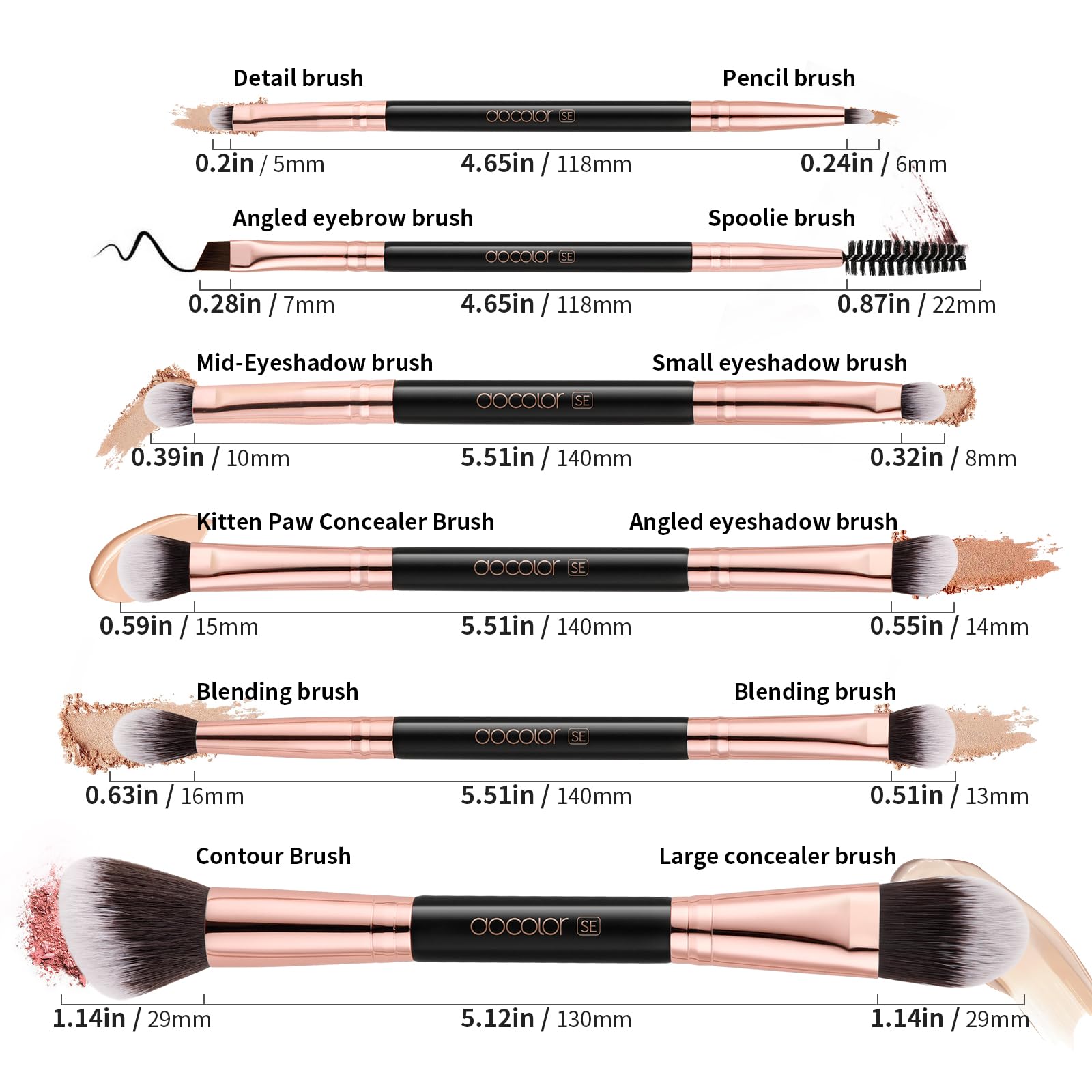 Docolor travel case keeps brushes protected and organized on the go.