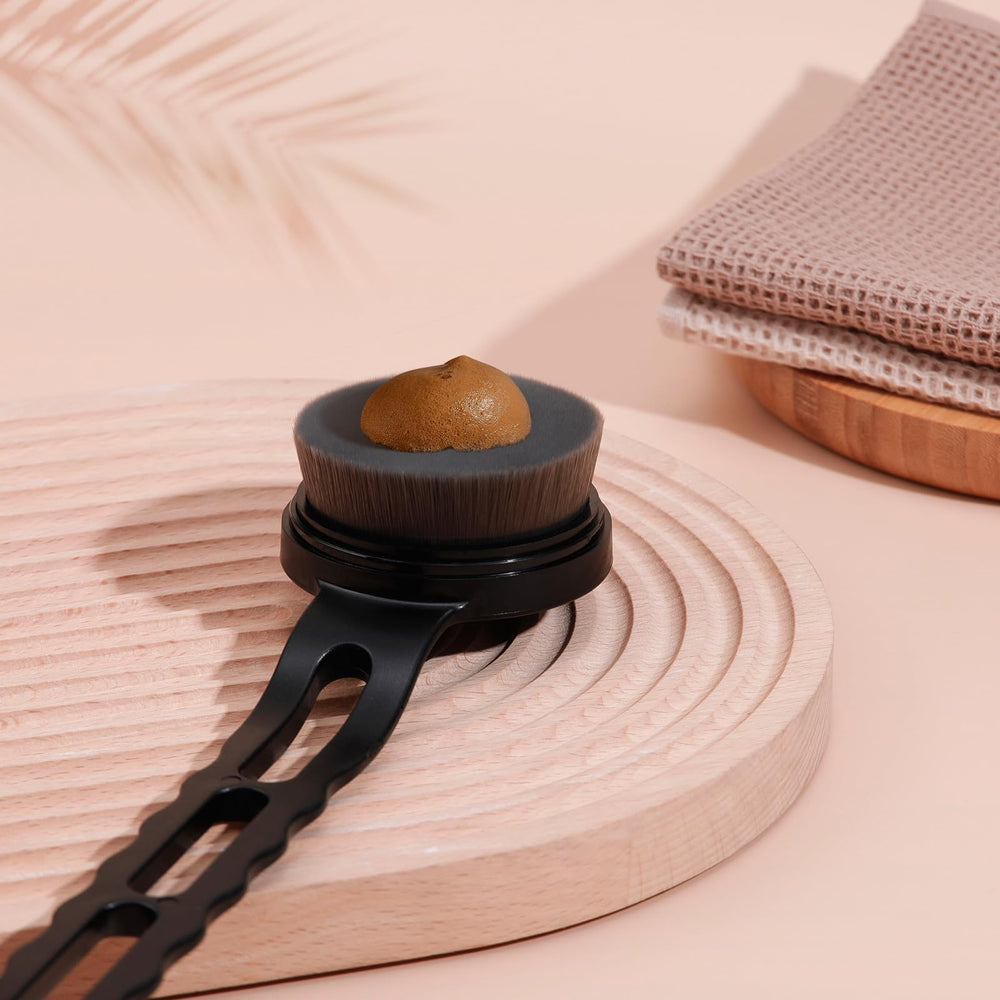 docolor Travel-size makeup brush fits in bags for on-the-go touchups.