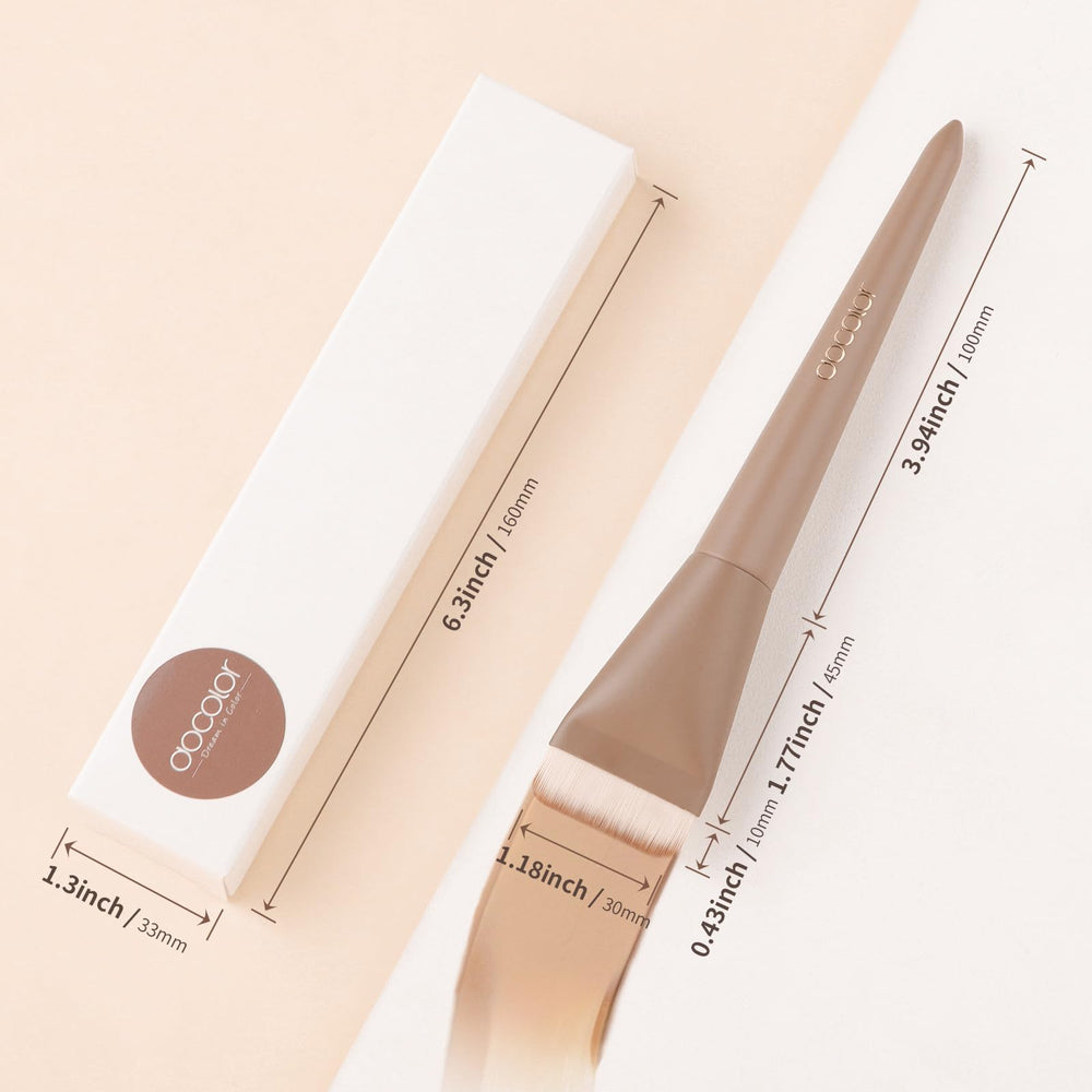 Docolor ultra-thin fibers foundation brush enable thin, buildable layers.