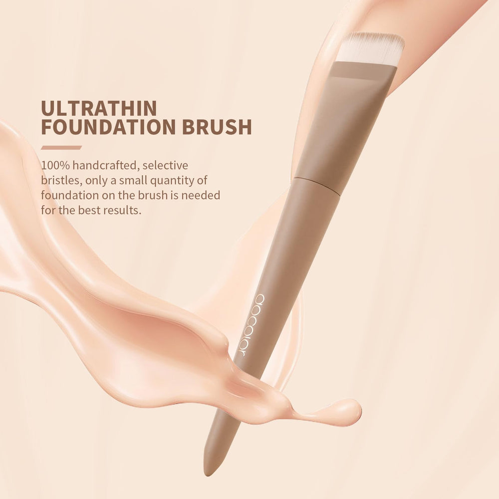 Docolor vegan synthetic bristles foundation brush for gentle blending.