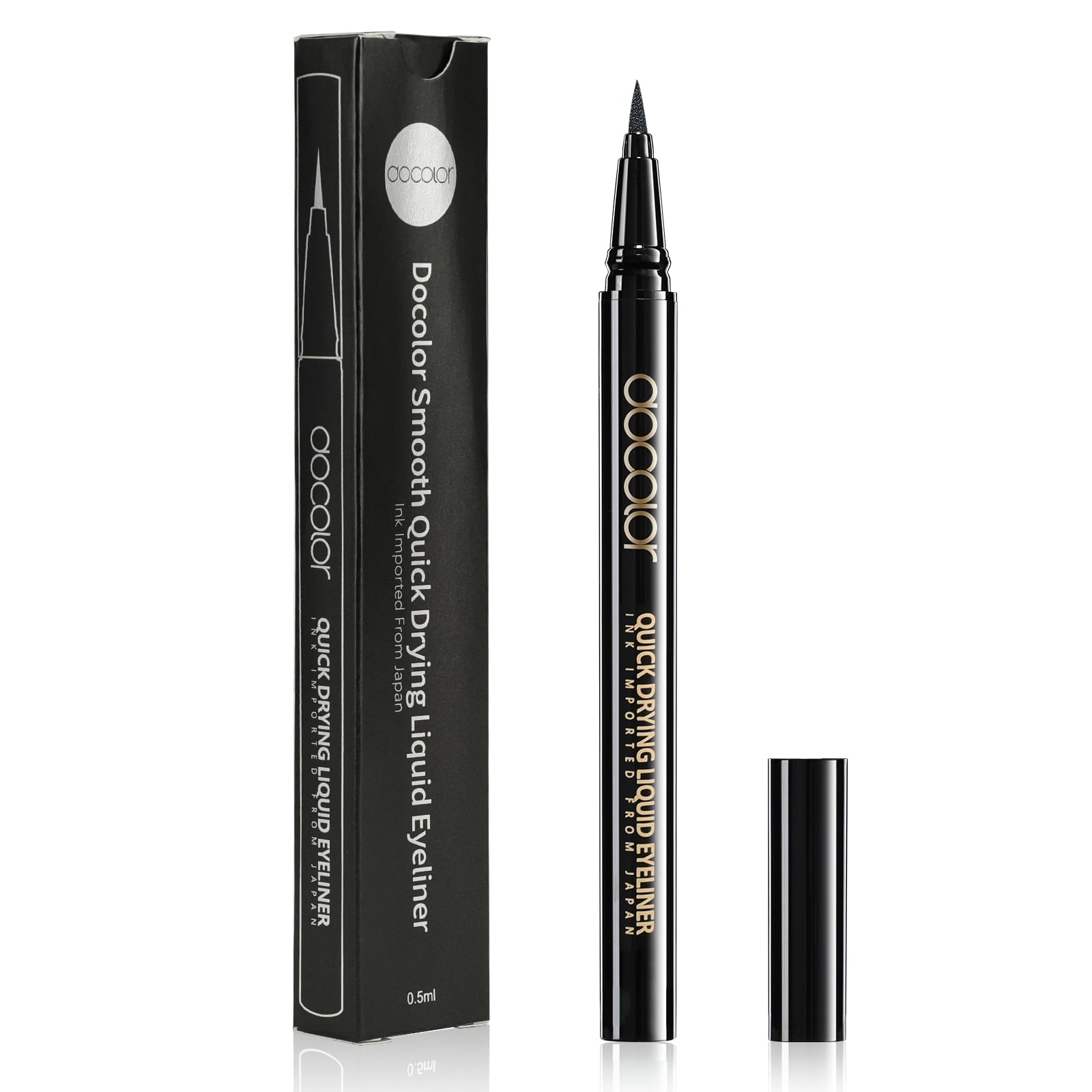 docolor waterproof eyeliner pen with super slim tip for precise lines
