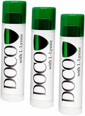 DocoShield bálsamo labial con docosanol y lisina, hidratación suave.