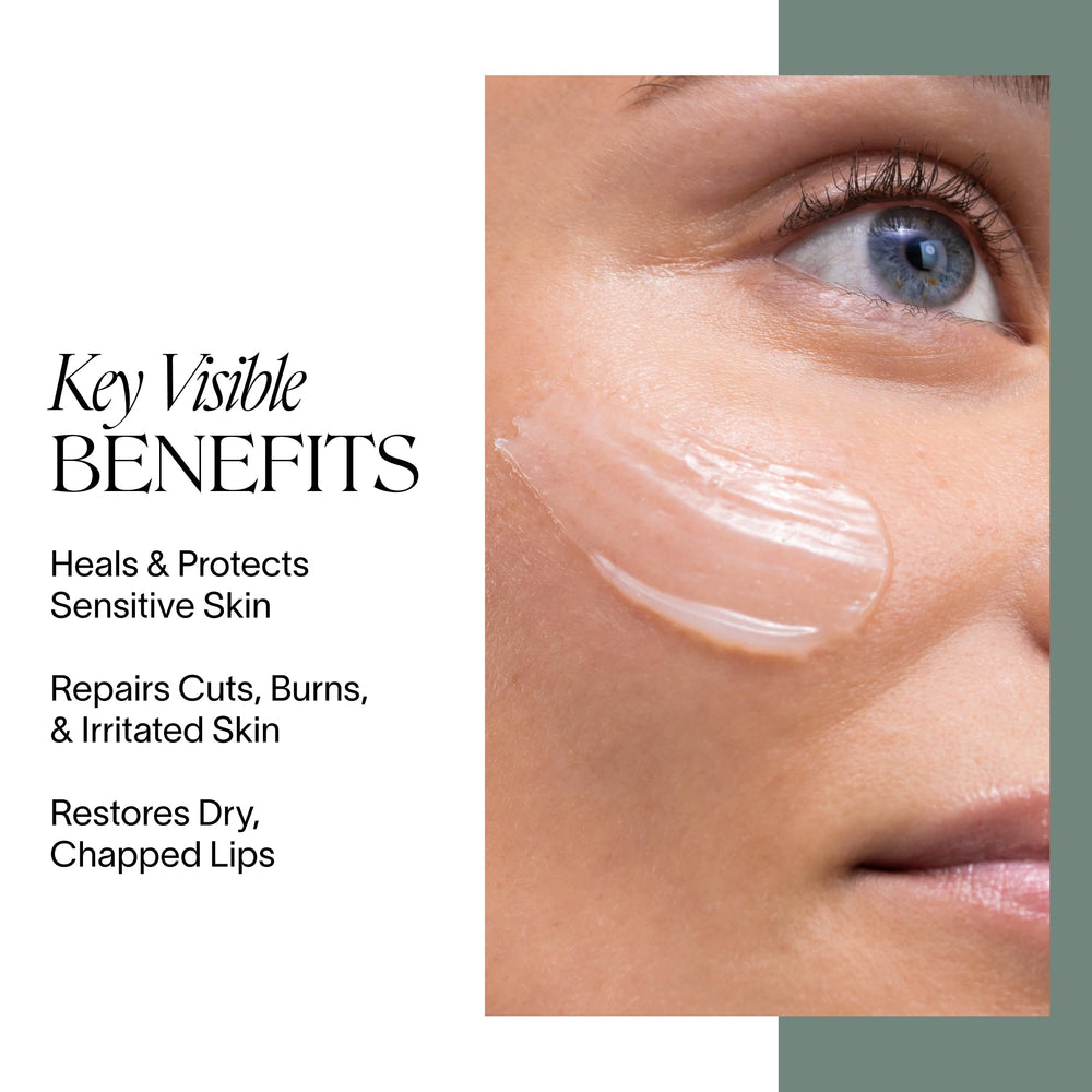 Doctor Rogers Restore texture close-up showing creamy, hydrating consistency for dry skin.