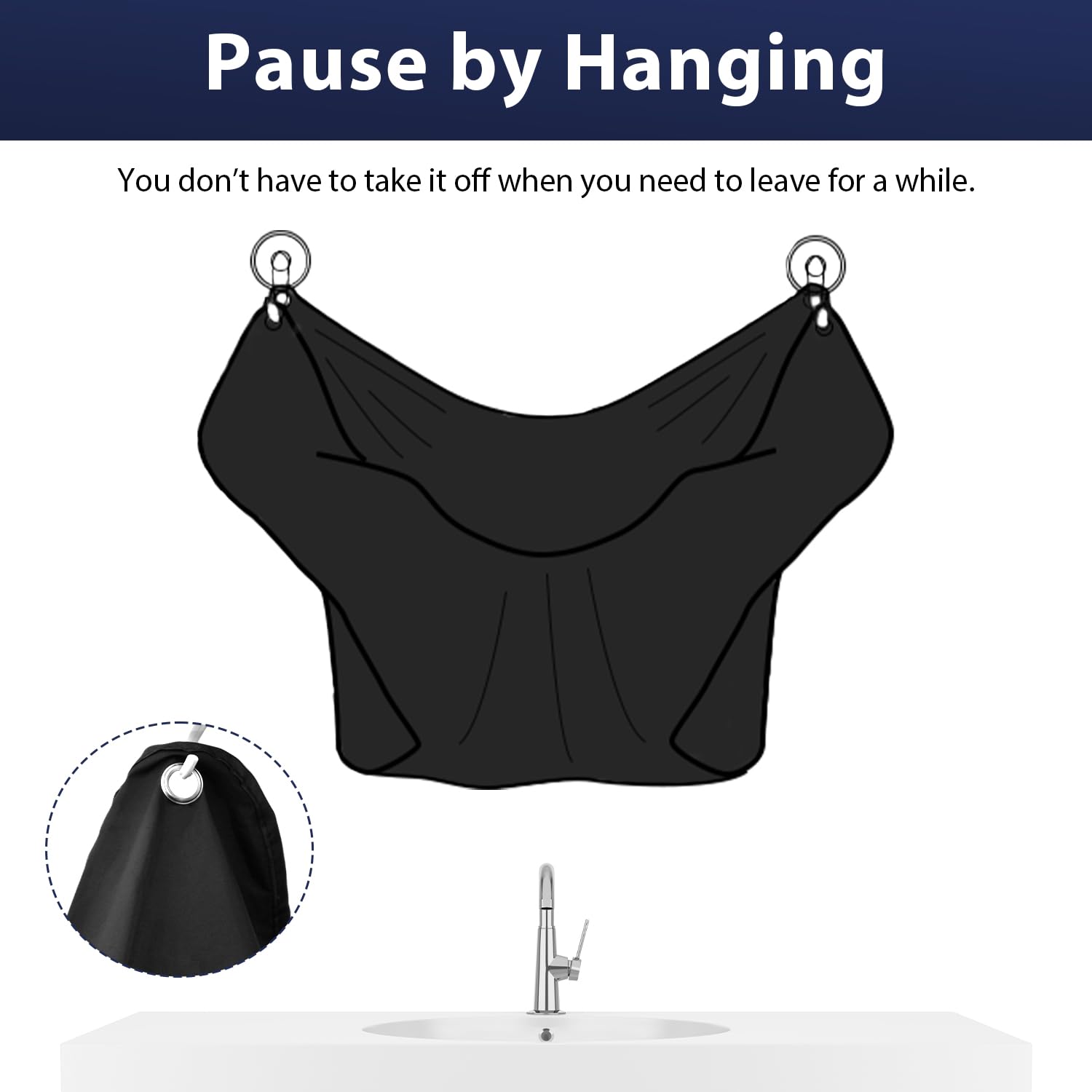 DOEPSILON Beard Bib adjustable neck closure fits most men comfortably.
