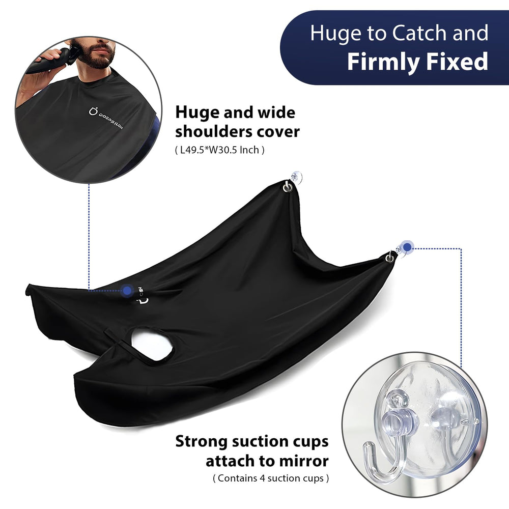 DOEPSILON Beard Bib folded for travel fits compactly in a bag.