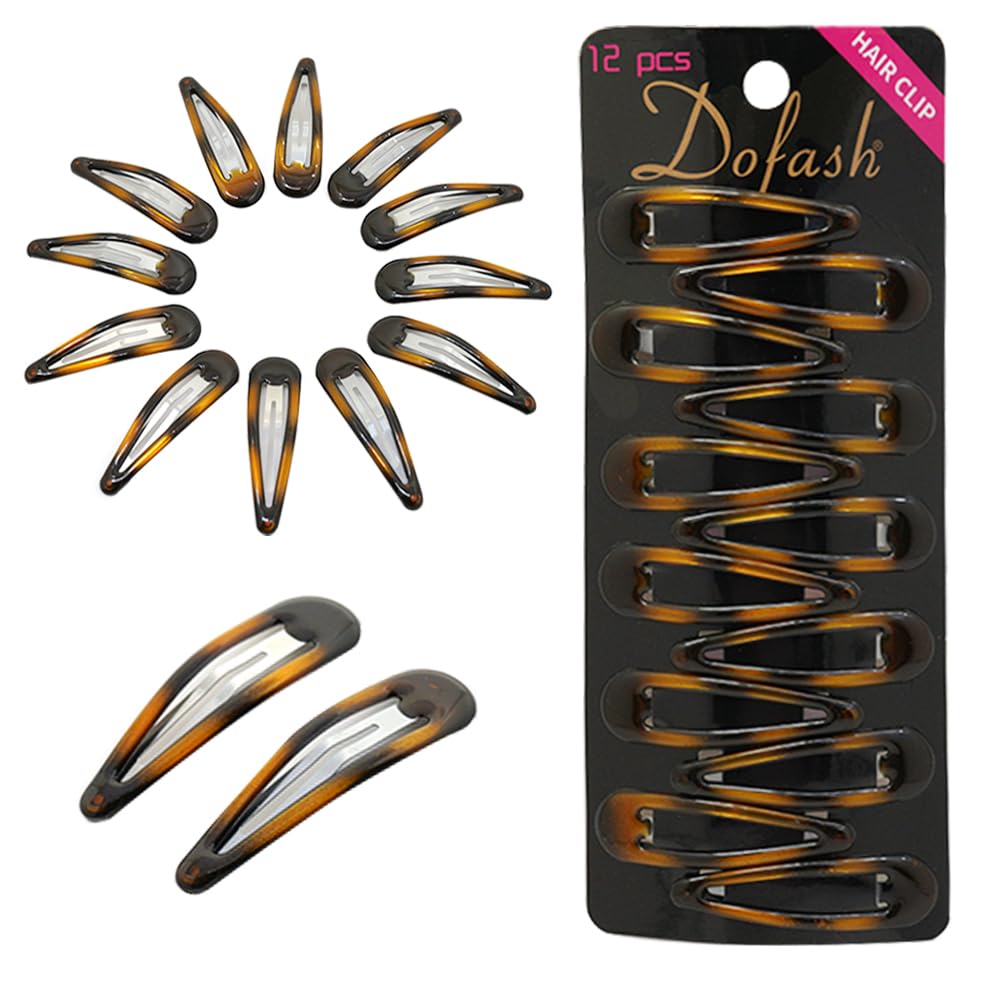 Dofash epoxy snap hair clip tortoise finish for everyday styling