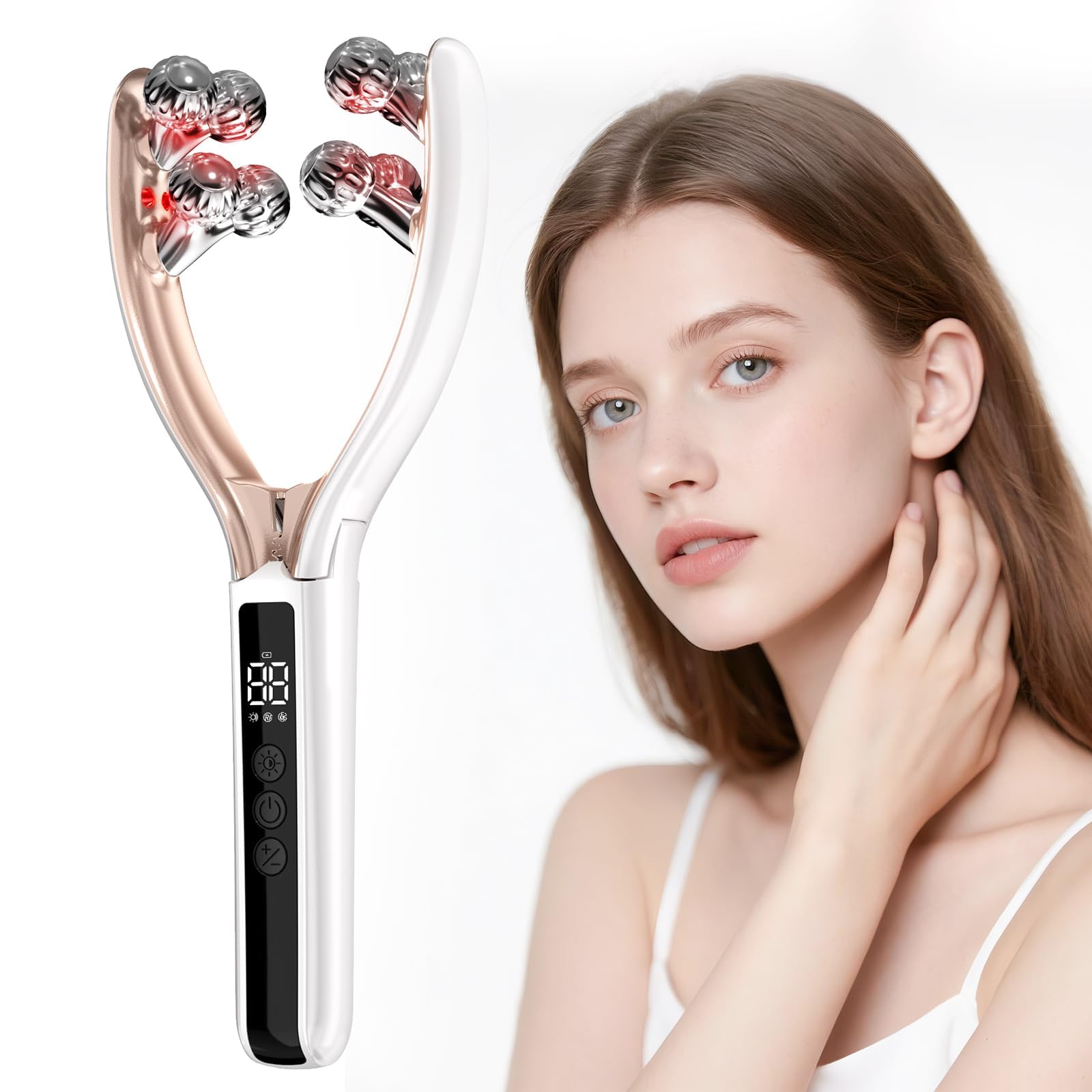 Doge&Vollar facial massager handle for portable on-the-go skincare.