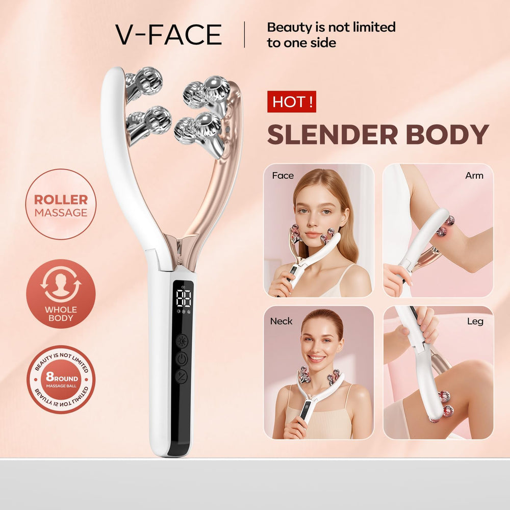 Doge&Vollar massage head fits cheeks for precise contour.