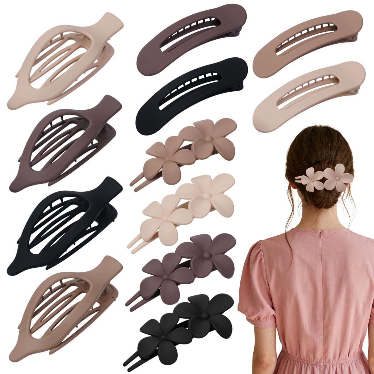 DOGODE Concord flat clip keeps hair smooth and secure for daily wear.
