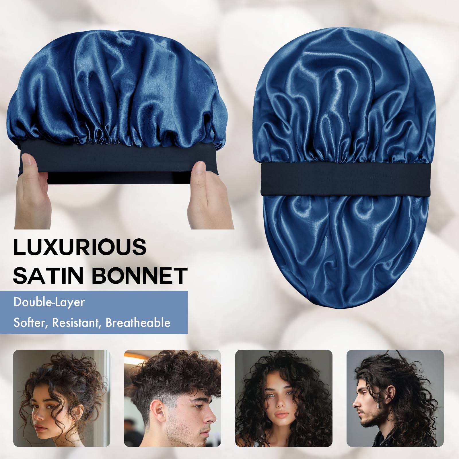Doitory bonete interior suave protege el cabello durante la noche.
