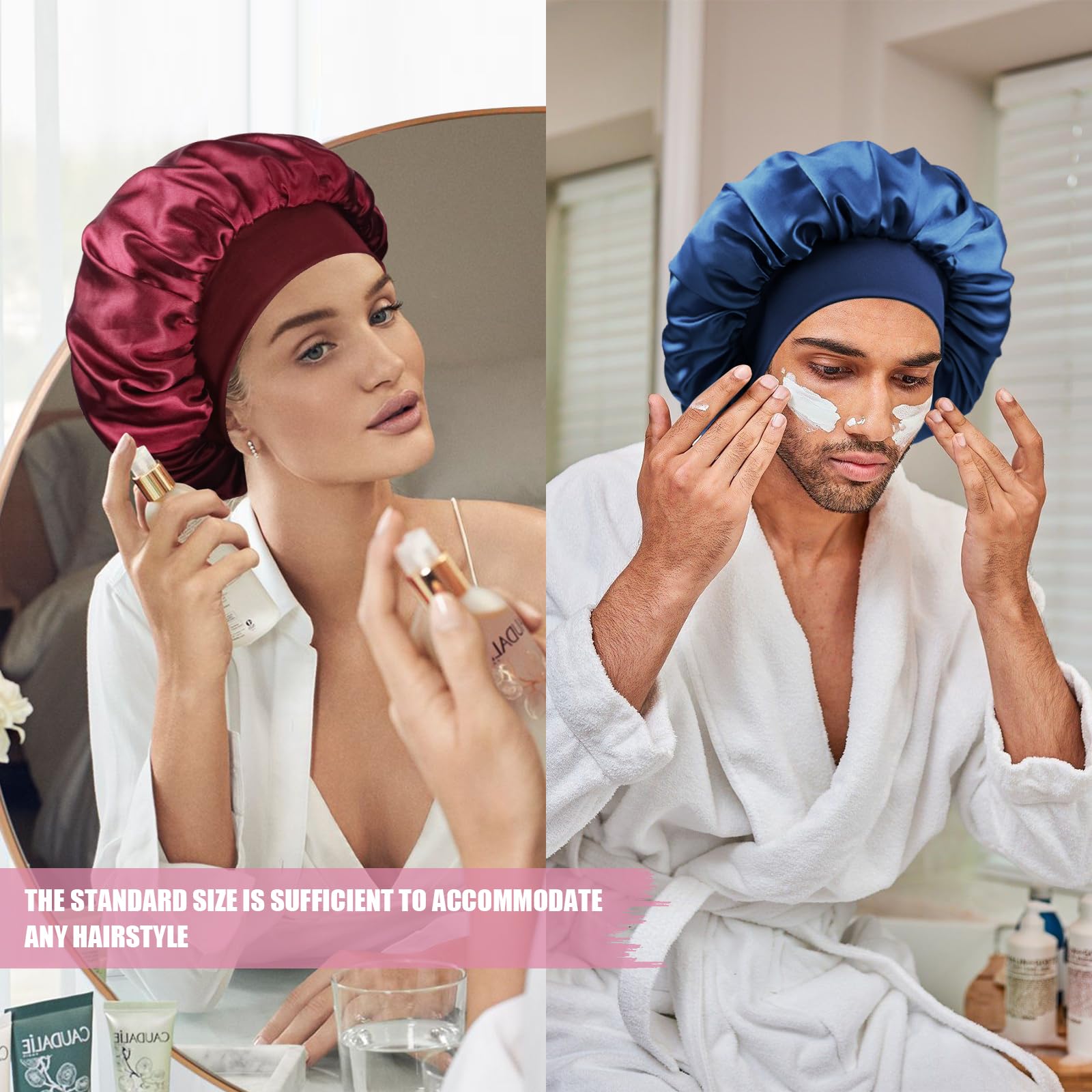 doitory bonete para dormir, reduce fricción y apoya el brillo natural del cabello.