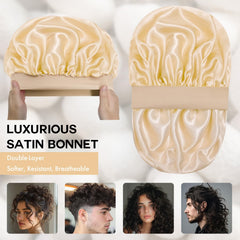Gorrito Doitory de seda satén dos capas interior y exterior protege el cabello con suavidad