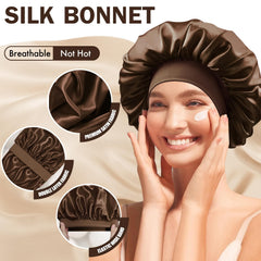 Doitory gorro-seda-elastico-suave ofrece ajuste cómodo sin marcar la frente.