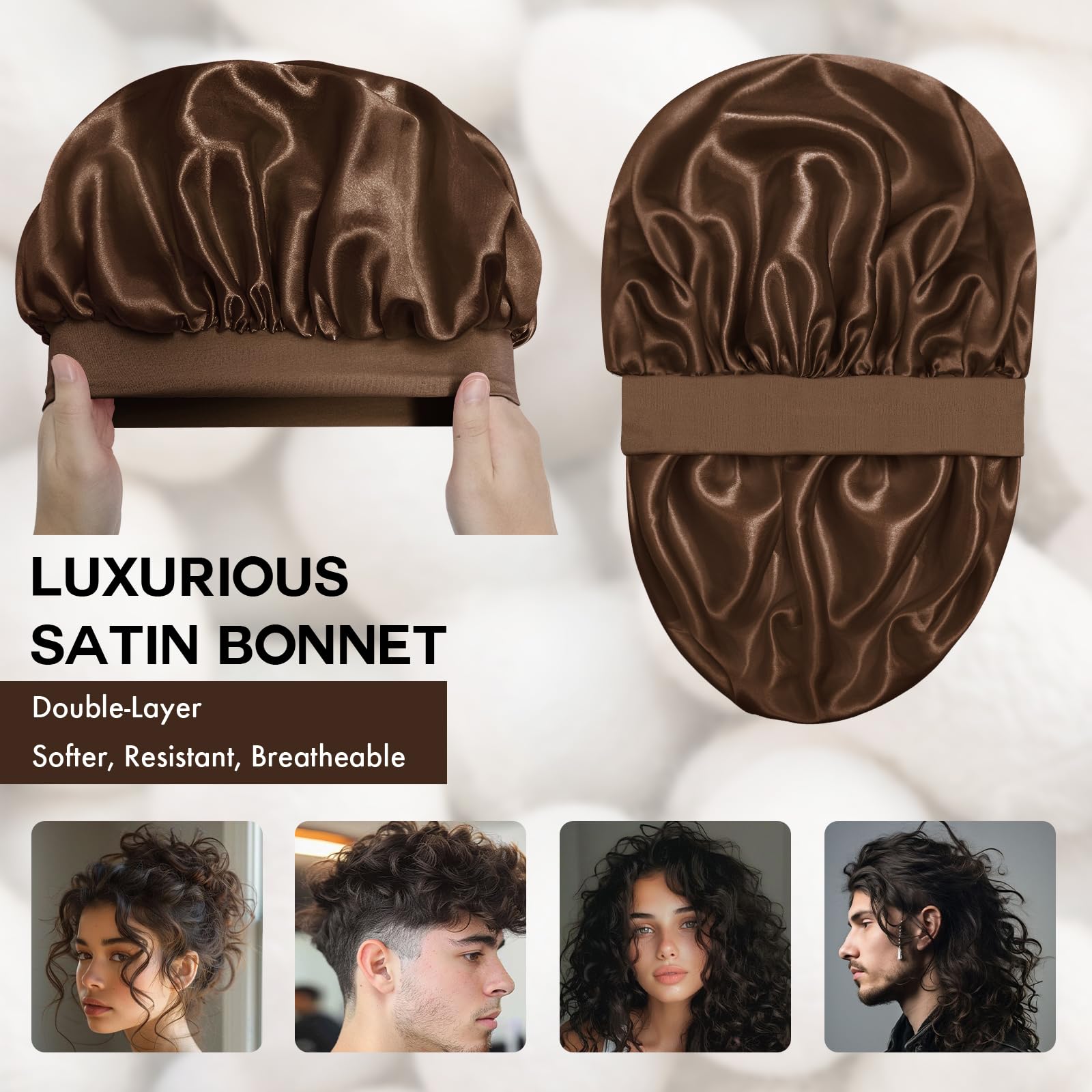Doitory gorro-seda-interior-doble-capa mantiene el cabello hidratado mientras descansas.