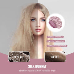 Doitory one-size satin bonnet with soft elastic band