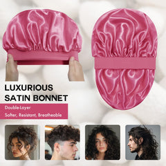 Doitory bonete interior de seda rosa reduce fricción y enredos nocturnos