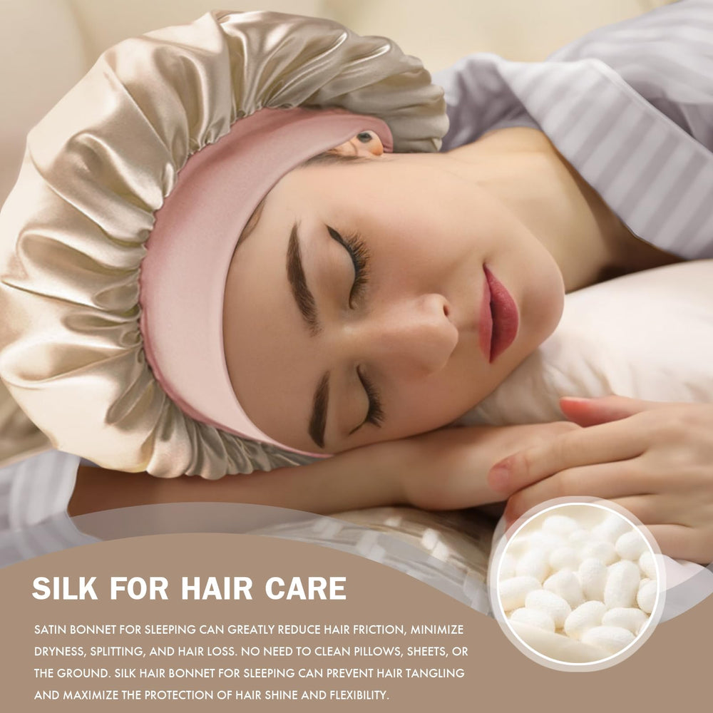 Doitory satin bonnet one size fits all for curly and natural hair.