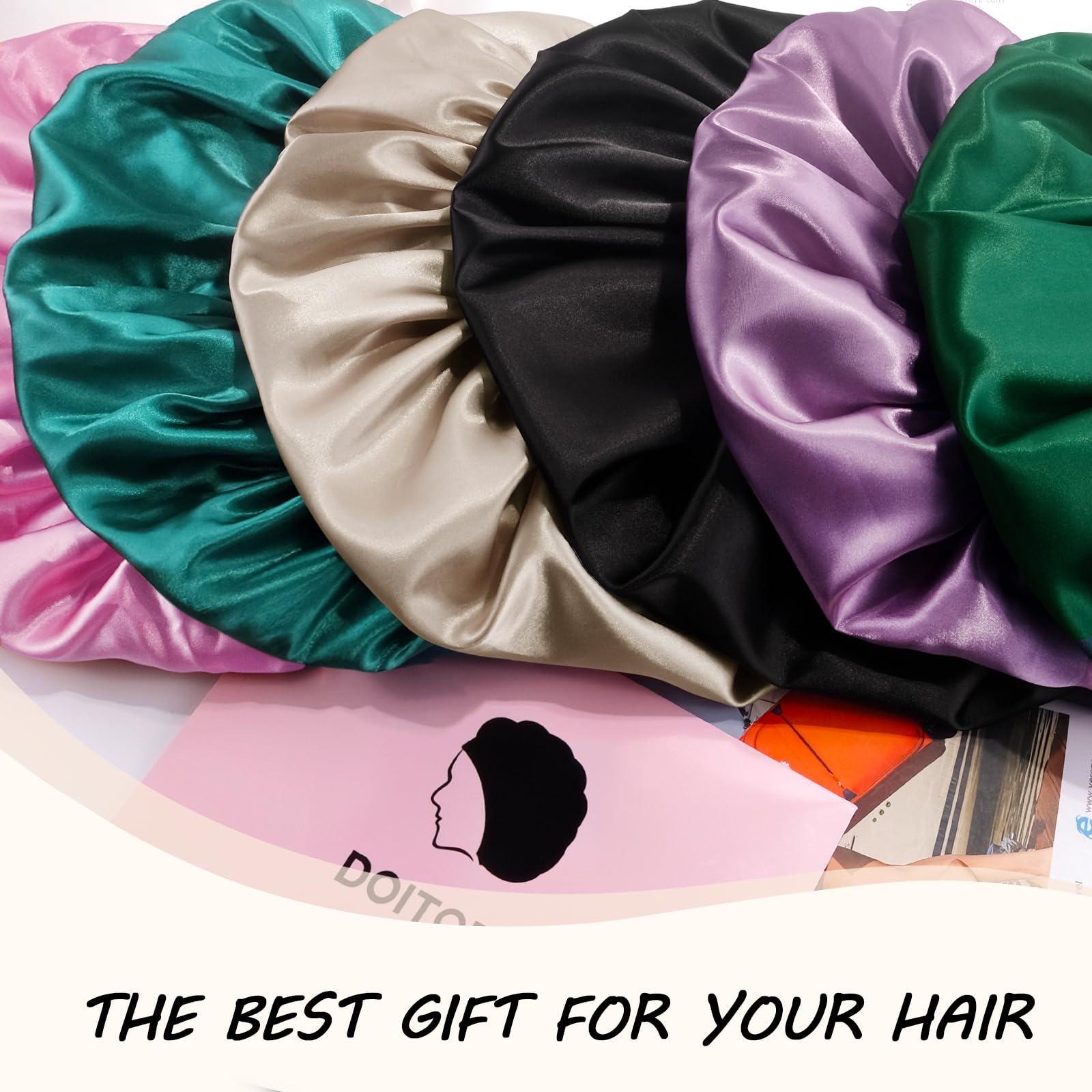 Doitory silk bonnet versatile for sleep, beauty, gym, and travel.