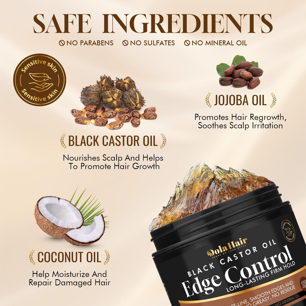 Dolahair control de bordes sin alcohol, fórmula limpia y suave.