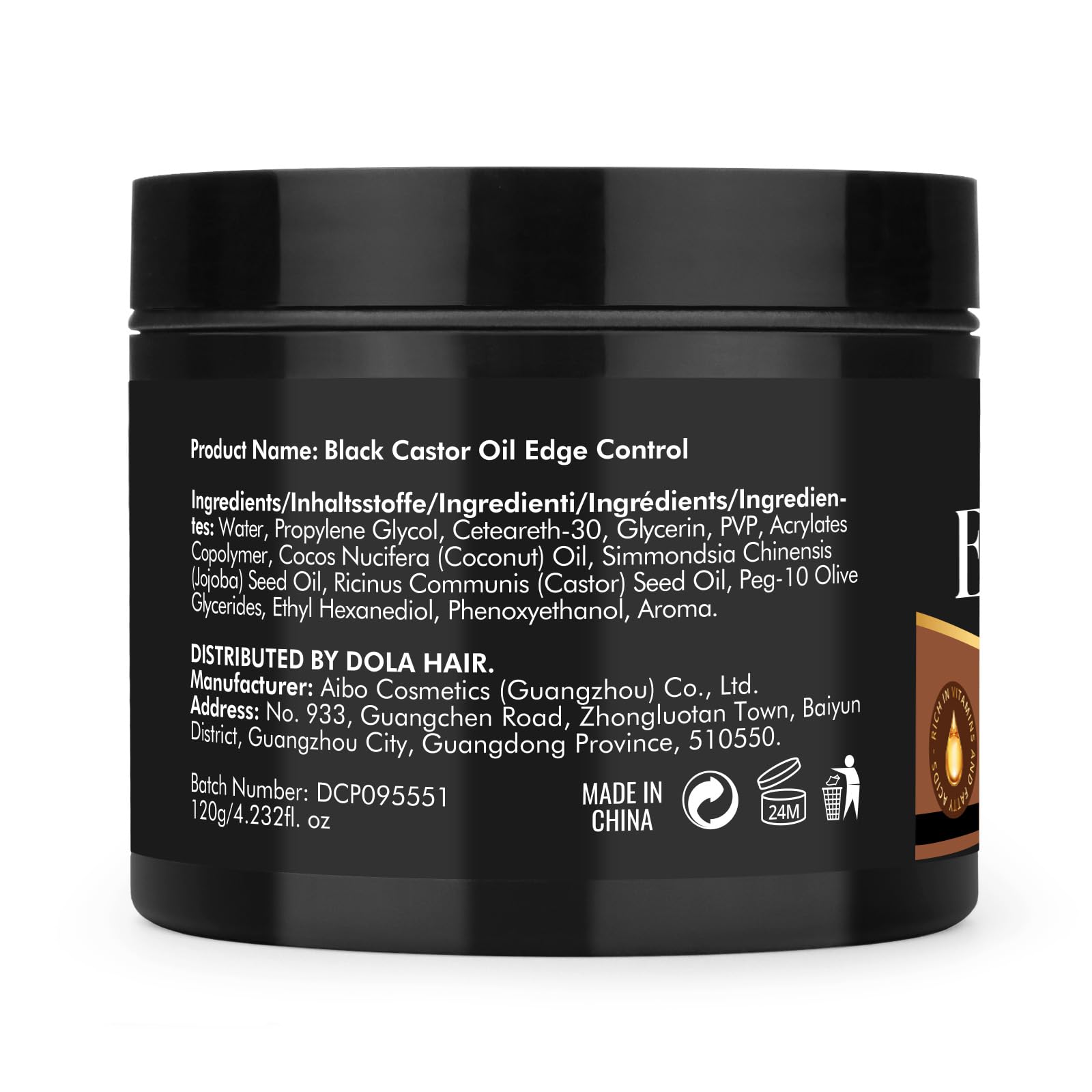Dolahair control de bordes ideal para trenzas y coletas pulidas.