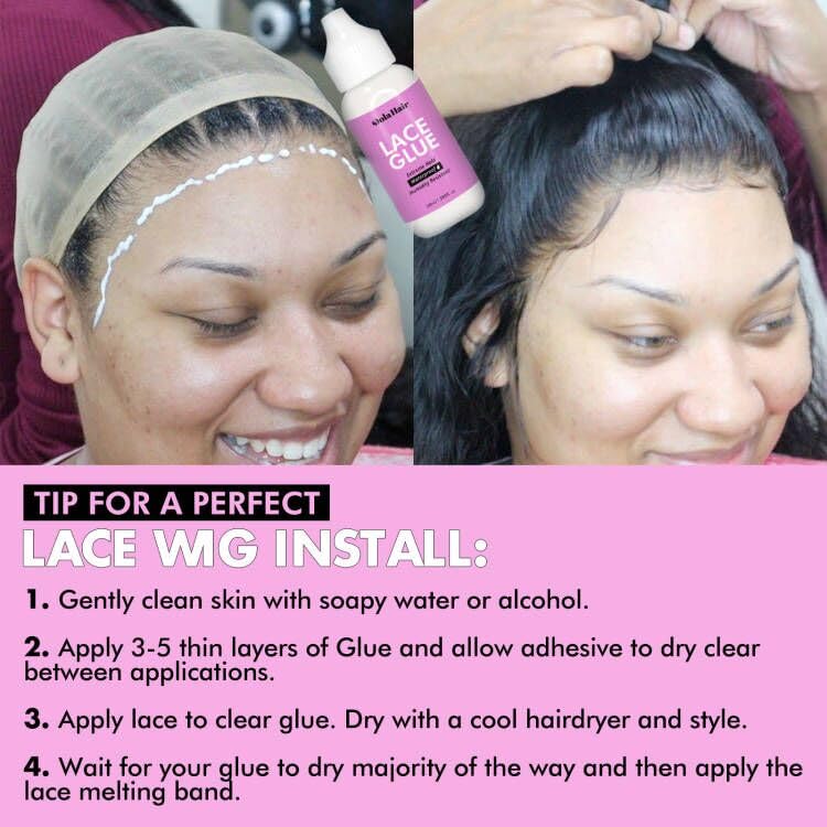 Dolahair edge control gel defines edges with long-lasting hold.