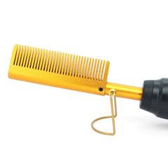 Dolahair electric hot comb kit top view highlights sleek design