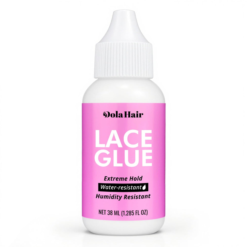 Dolahair Extreme Hold lace glue bottle ensuring a secure long-lasting bond